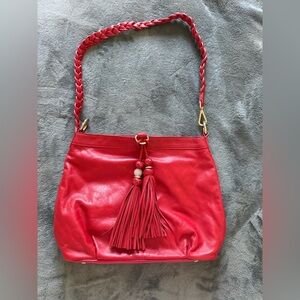 Shanghai Tang Vibrant Red Shoulder Bag